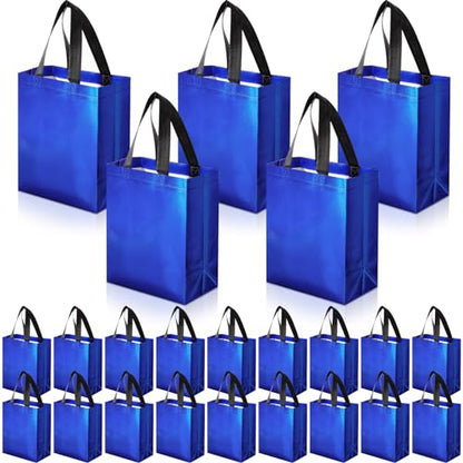 Eccliy 80 Pcs Reusable Gift Bags, Medium, Blue - color: Blue, size: Medium