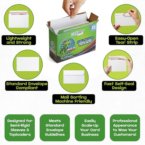 Shell Mailer Incognito Trading Card Envelopes for Shipping 50 Card Mailers - color: 50 Pack - Incognito