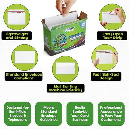 Shell Mailer Incognito Trading Card Envelopes for Shipping 50 Card Mailers - color: 50 Pack - Incognito