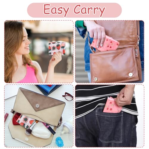 2 Pcs Reusable Shopping Bags Cute Extra Large Foldable Bag Travel Waterproof Totes Pouch Bag Pocket Bags