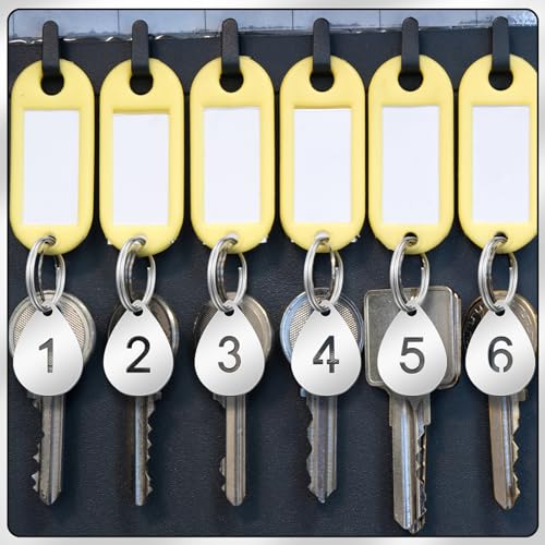 Yaocom 50 Pcs Hollowed Stainless Steel Number Tags - style: Drop, 1-50