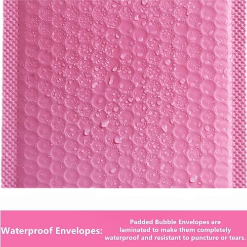 Bubble Mailers 4x6 Inch 12 Pack Small Padded Envelopes Bags (Pink) - color: Pink