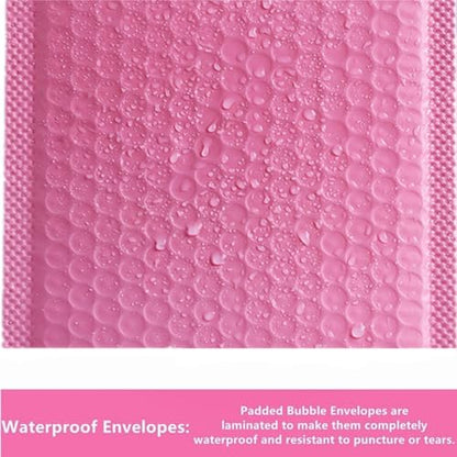 Bubble Mailers 4x6 Inch 12 Pack Small Padded Envelopes Bags (Pink) - color: Pink