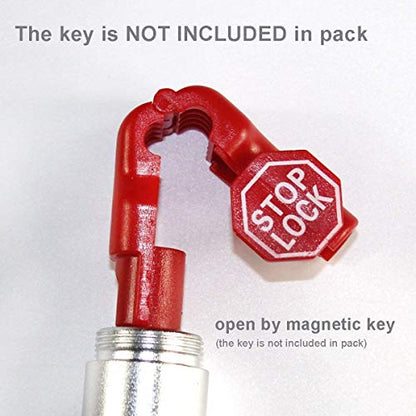 Eau 100 Packs of Peg Hook Locks Retail Shop Security Stop Lock, Anti Theft peg Locks for Display Slat Wall.