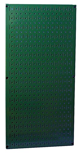 Wall Control Pegboard 32in x 16in Green Metal Pegboard Tool Board Panel - color: Green