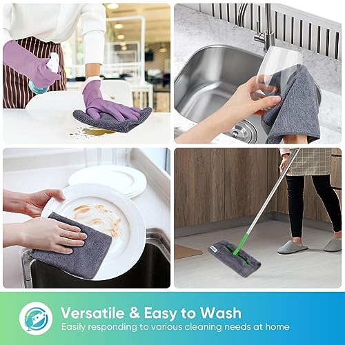 HOMEXCEL Grey Microfiber Cleaning Cloth, Microfiber Towels for Car, 12 Pack - color: Grey