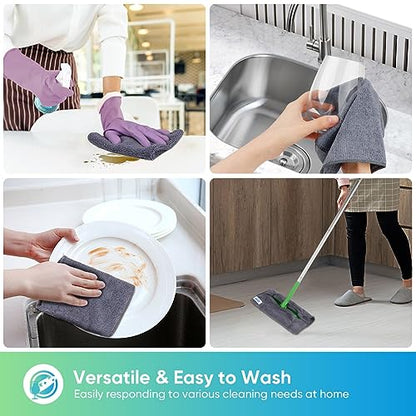 HOMEXCEL Grey Microfiber Cleaning Cloth, Microfiber Towels for Car, 12 Pack - color: Grey