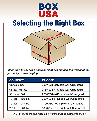 BOX USA 15 Pack of Heavy-Duty Double Wall Corrugated Cardboard Boxes, 16" L x 12" W x 10" H, Kraft, Shipping, Packing and Moving - style: Double Wall