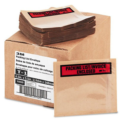 3M Top Print Packing List Envelope PLE-T1, 4-1/2 in x 5-1/2 in
