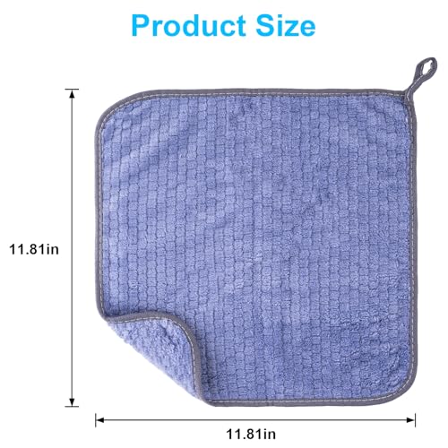 Microfiber Cleaning Cloths 12" x 12": 10pcs Reusable lint-Free Rags