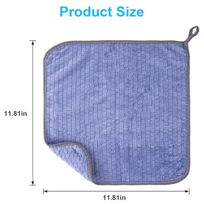 Microfiber Cleaning Cloths 12" x 12": 10pcs Reusable lint-Free Rags