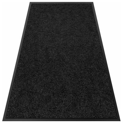 koloko 2ft x 15ft Durable Dirt Trapper Front Door Mat Outside Entrance - color: Black Stripe, size: 2 FT x 15 FT