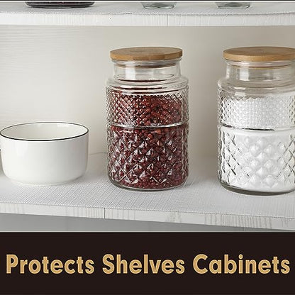 Drawer and Shelf Liner 12 in x 20 FT, Non Adhesive Water Resistant, Easy Clean and Trim, Smooth Surface Liners for Kitchen Cabinet, Shelves, Drawers, Pantry, Light Gray - color: Light Gray, size: 12"W x 240"L