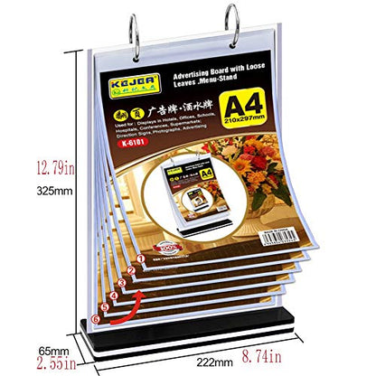 Multi-Function Display Card, menu Price Card, T Type 8.5 x 11,Flip A4 Desktop Card, Multi-Page Desktop Card, Multi-Page Beverage Card,
