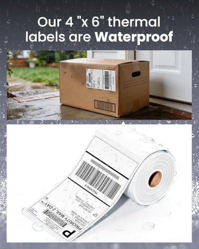 4x6 Thermal Shipping Labels Replace for Rollo, Zebra, Nelko, MUNBYN, JADENS - size: Roll 2500 Shipping Labels