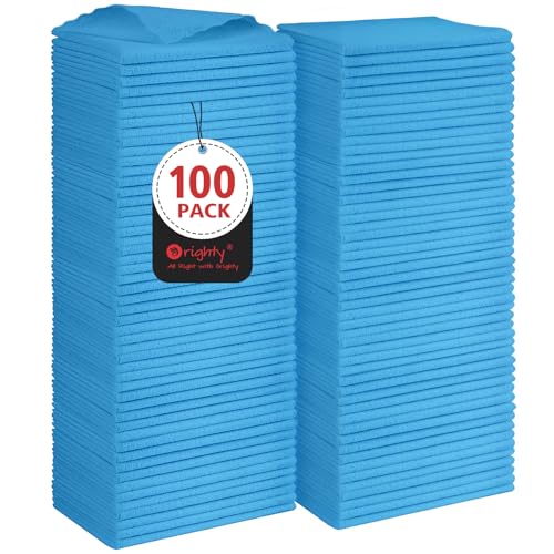 Orighty Microfiber Cleaning Cloth Bulk, 100 Pack, 11.5x11.5 inch, Blue - color: Blue, size: 100 Pack
