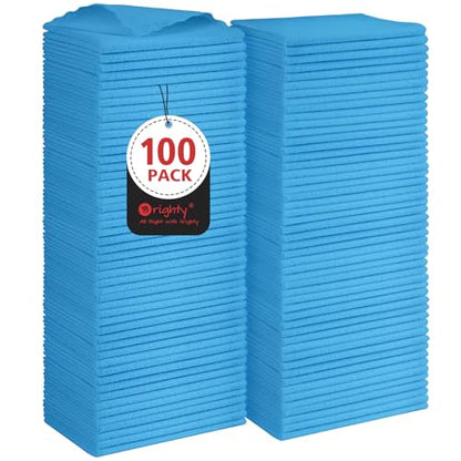 Orighty Microfiber Cleaning Cloth Bulk, 100 Pack, 11.5x11.5 inch, Blue - color: Blue, size: 100 Pack