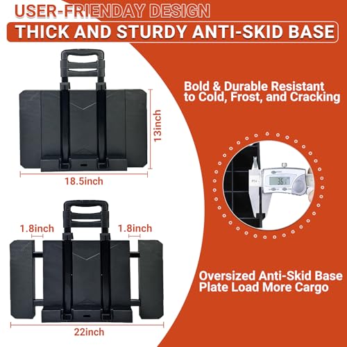 600lbs Folding Hand Truck, Portable Heavy Duty Dolly Cart with 6 Wheels & 2 Elastic Ropes, Light Weight Utility Dolly Platform Cart, Collapsible Dolly for Luggage, Travel, Moving, Shopping Use - style: 600 lbs, 6 Wheels