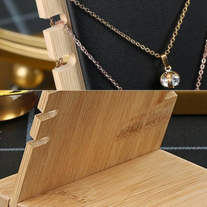 Necklace Display Stands for Selling Necklace Holder Set 3PCS Black - color: Black