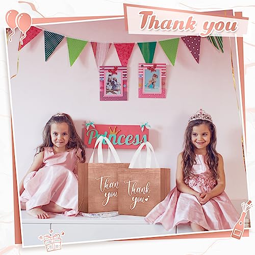Sweetude 30 Thank You Non Woven Gift Bag, 11 x 12 x 5 Inch, Rose Gold - color: Rose Gold, size: 11 X 12 X 5 Inch