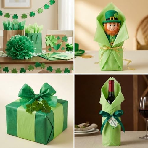 500 Sheets Green Tissue Paper Bulk 20 x 30 Inch for Football Fall Gift Bag - color: Green, size: 20 x 30 Inch