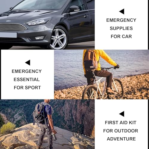 First Aid Kit 300PCS Car Home Camping Essentials Black 1st Aid - style: Black-300Pcs