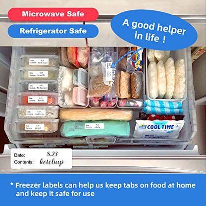 500PCS 1" x 3" Write-On Freezer Labels for Food Containers/Jars - color: 1-color