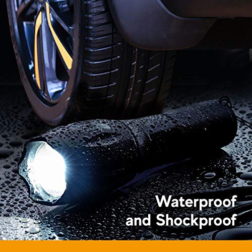 LED Flashlight High Powered – 1200 Lumens Bright Zoomable Spotlight or Floodlight - 5 Modes - Brightest Ultra Light, Pocket Size, Waterproof, Tactical - Camping, Travel, Emergencies