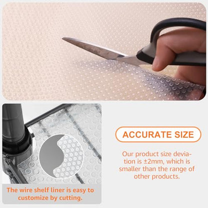 PABUSIOR Pantry Shelf Liner for 16 inch Wire Shelving: Easy Cut Thick 1.2mm - size: 15.5"W x 290"L