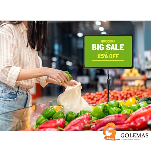 Sign Holder Stand 8.5 x 11 for Indoor Lightweight Portable Signage Display