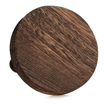 Romadedi Brown Wood Riser, Pillar Candle Holder, 4.7 in, 4 Packs - color: Brown, size: 4 PCS