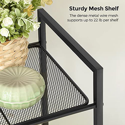 SONGMICS 4-Tier Storage Rack, Bathroom Shelf, Extendable Plant Stand