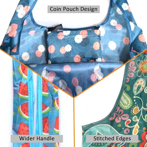 Grocery Bags, Gift-Ready Packaging, A Fun & Practical Gift For Women - color: Boho 4 Pack