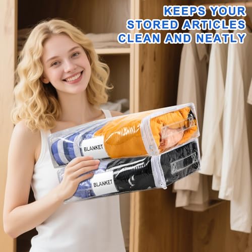 Kenning 20 Pcs Clear Zippered Storage Bags, Sheet, White, 11 x 15 x 4 Inch - color: White, size: 11 x 15 x 4 Inch