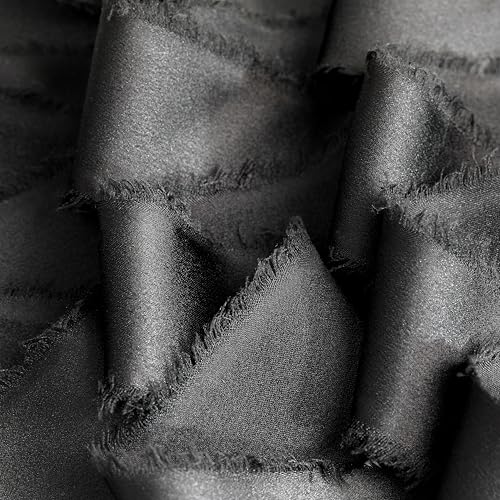 Silk Satin Ribbon 1-1/2 Inch x 30 Yards Black - color: Black