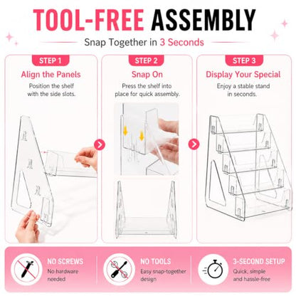 Acrylic 5-Tier Card Display Stand for Greeting, Sports & Trading Cards