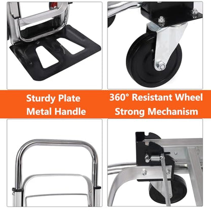 2 in 1 Folding Convertible Hand Truck & Dolly Platform Cart, 500-700 lb