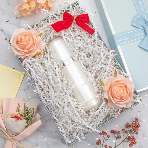 Caleihd Crinkle Cut Paper Shred Filler Gift Cushion Streamer Diamond White - color: Diamond White