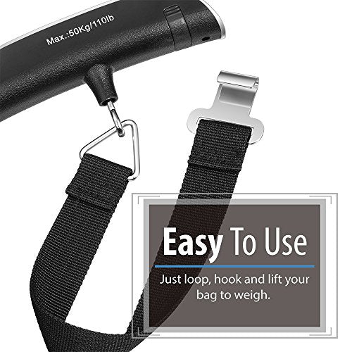 Fosmon Digital Luggage Scale, 110lbs Suitcase Baggage Scale, 2 Pack Silver - color: silver 2 pack