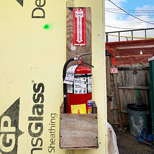 Fire Extinguisher Required Sign - For Indoor or Outdoor Use - 2 Signs White & Red - Hard & Durable Plastic with Holes - 12” x 4” - Pre-Drilled Mounting Holes