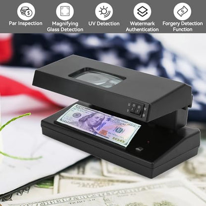 Counterfeit Bill Detector with LED UV Light, Money Marker Counterfeits Money Detector, Fake Money Detector Machine for Bill, UV Counterfeit Money Detector, Backlight for Watermark Detection