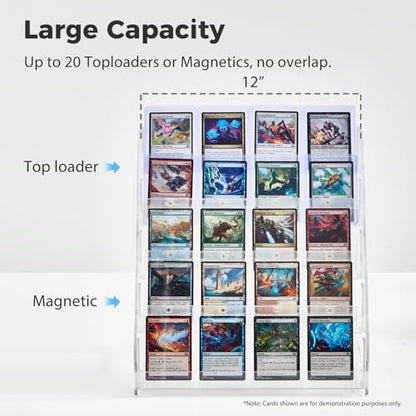 DEEIF 5 Tier Acrylic Trading Card Display Stand for Sports Cards, 1 Pack - size: 5 Tier, 1 Pack