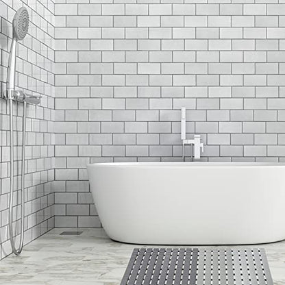 BEMISO Shower Mat Non Slip Bathtub Mat 27.5 x 15.7 Inch Bath Mat for Tub - color: Gradient Grey, size: 27.5 x 15.7 inches