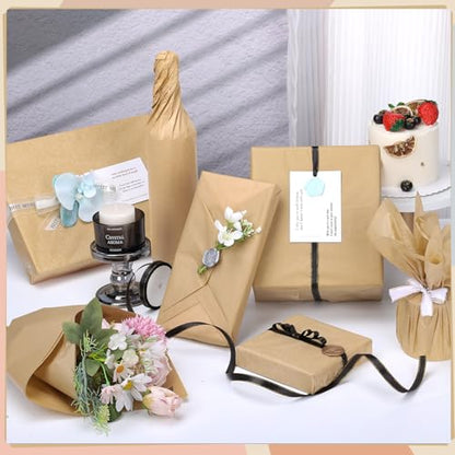 woric 160 Sheets Brown Tissue Paper for Gift Bags 20 X 14 Inches - color: Brown