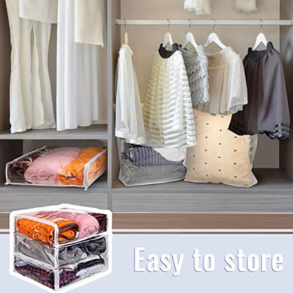 Shappy 6 Packs Clear Plastic Storage Bags with Zipper, 16 X 14 X 4 Inch - size: 16 x 14 x 4 Inch