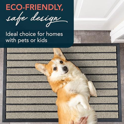 ubdyo Extra Durable Door Mat Outside Entrance (36" x 24", Bright Beige) - color: Bright Beige, size: 36" x 24" (Rectangular)