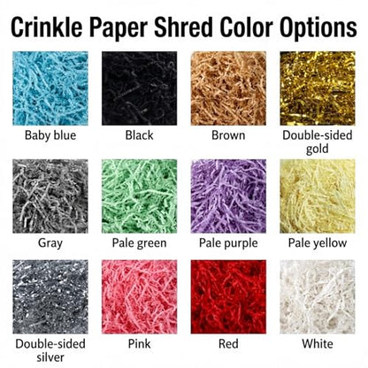 STRBOXONG Red Crinkle Paper Filler 1 LB, Recyclable Crinkle Cut Paper Shred for Gift Baskets, Gift Boxes, Gift Bags, Valentine Gifts, Christmas Party Favors, Birthday and Holiday Packaging - color: Red