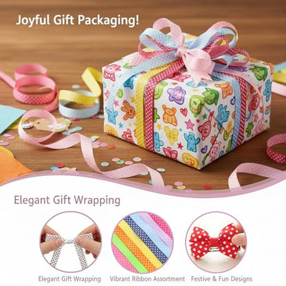 QingHan Polka Dot Grosgrain Ribbon: 5/8 inch 40 Yards (20colors x 2yards) - color: 5/8 Polka Dot