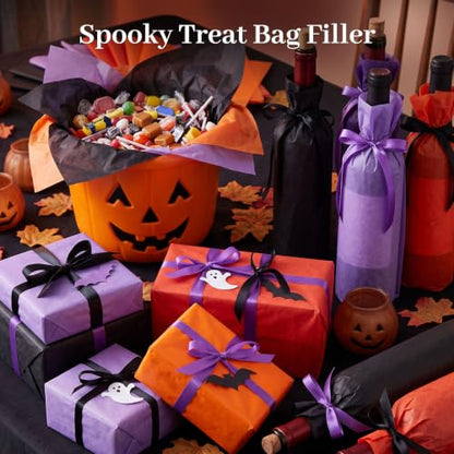Shindel 120 Sheets Halloween Tissue Paper, 20 X 14 inch, 5 Colors - color: Mixed Color