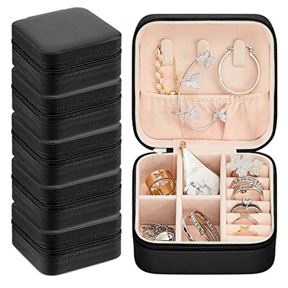 Taiyin 6/12/50 Pcs Travel Jewelry Case Bulk - color: Black